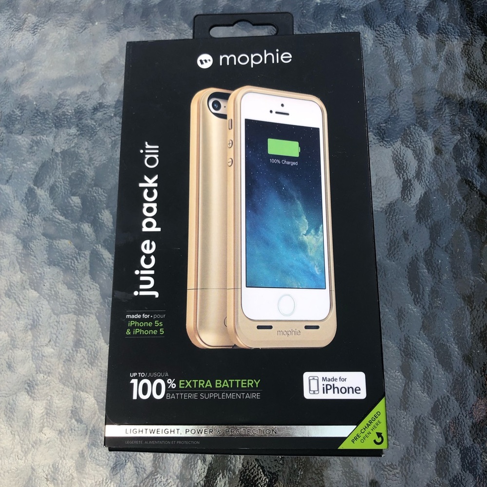 GOLD Mophie Juice Pack Air  (IPhone 5/5s)